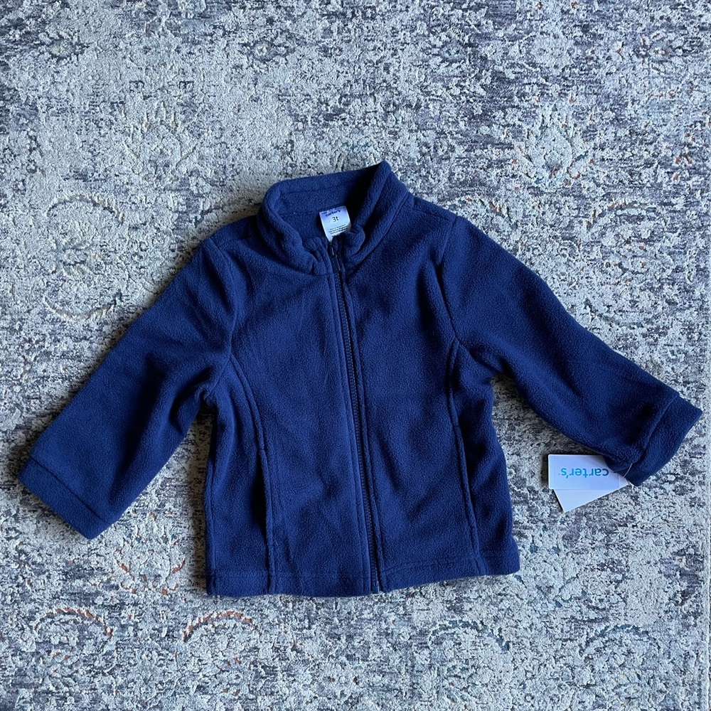 Carter’s Navy Blue Fleece Zip Up Jacket 3T